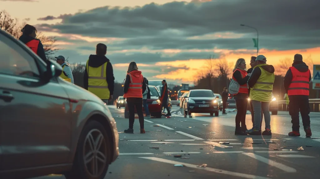 Cosa fare in caso di incidente: Guida completa e aggiornata Conseguenze di un incidente stradale: rabbia e frustrazione tra gli automobilisti.