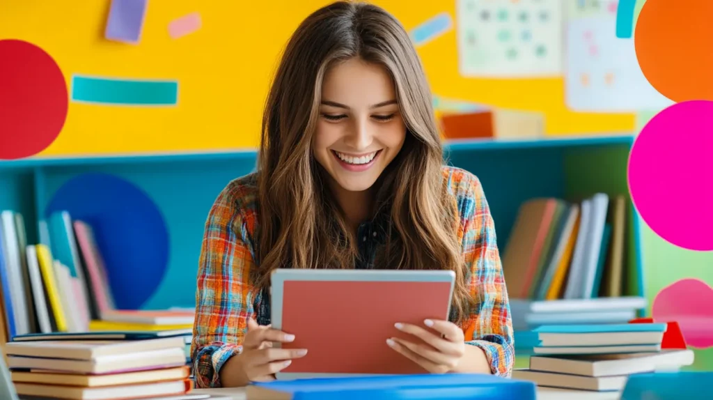 Carta Docente Precari 2024: Guida Insegnanti Non di Ruolo Giovane insegnante che utilizza la Carta Docente Precari