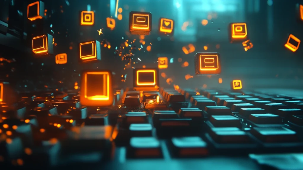 Tastiera con parentesi quadre illuminate