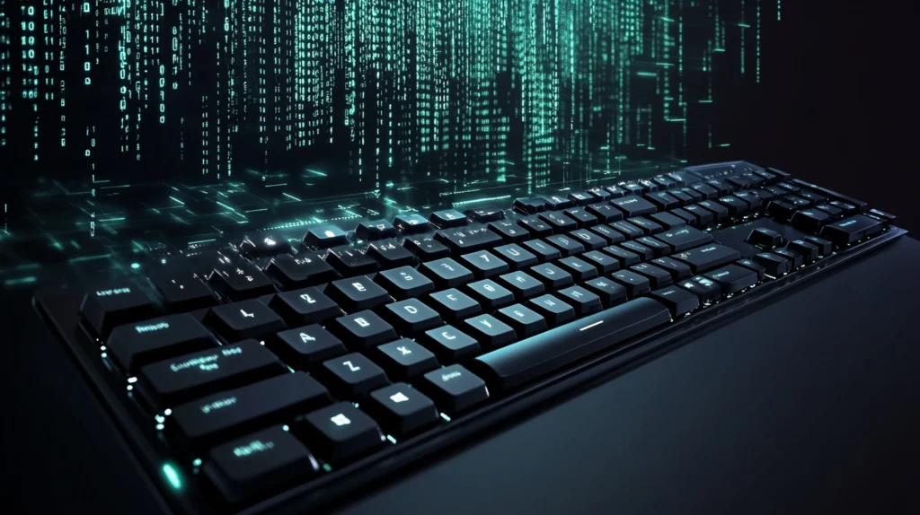 Tastiera con tasto trattino basso evidenziato