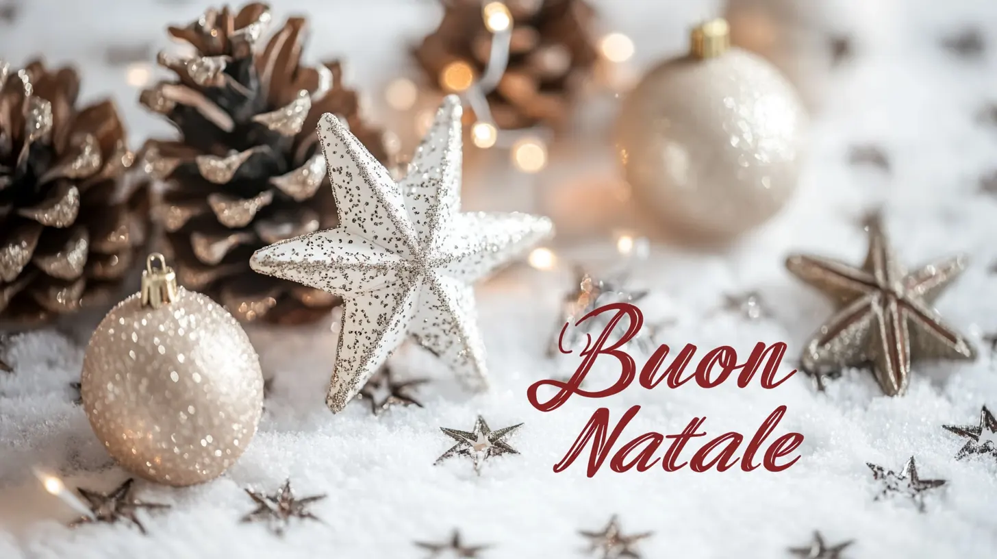 buon natale palle e stelle di natale