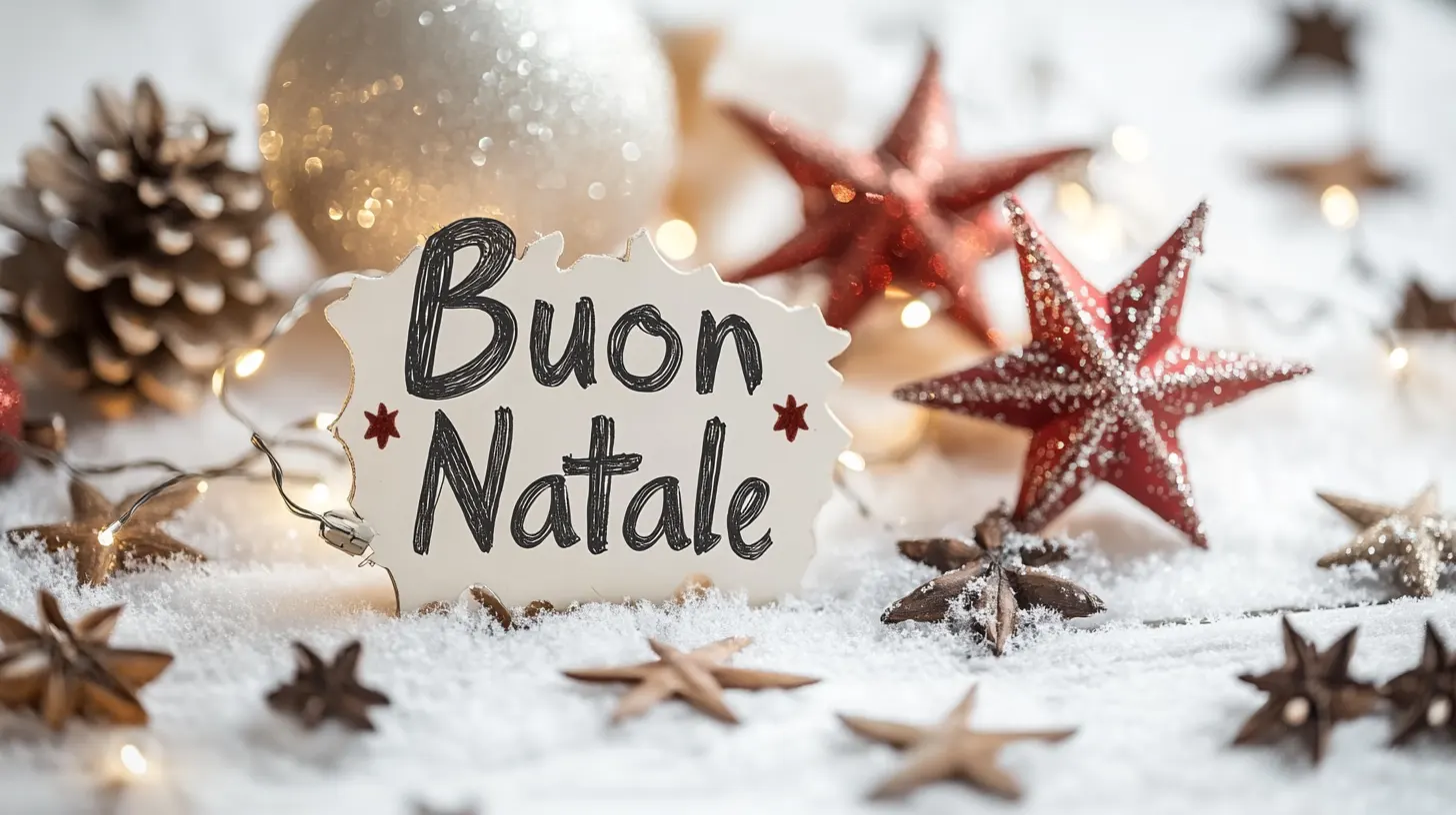 buon natale stelle rosse