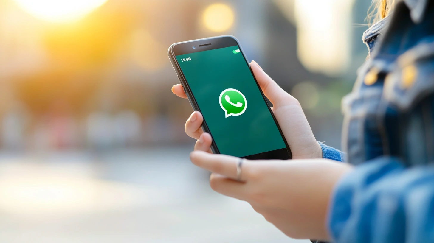 Persona che segnala un problema a WhatsApp