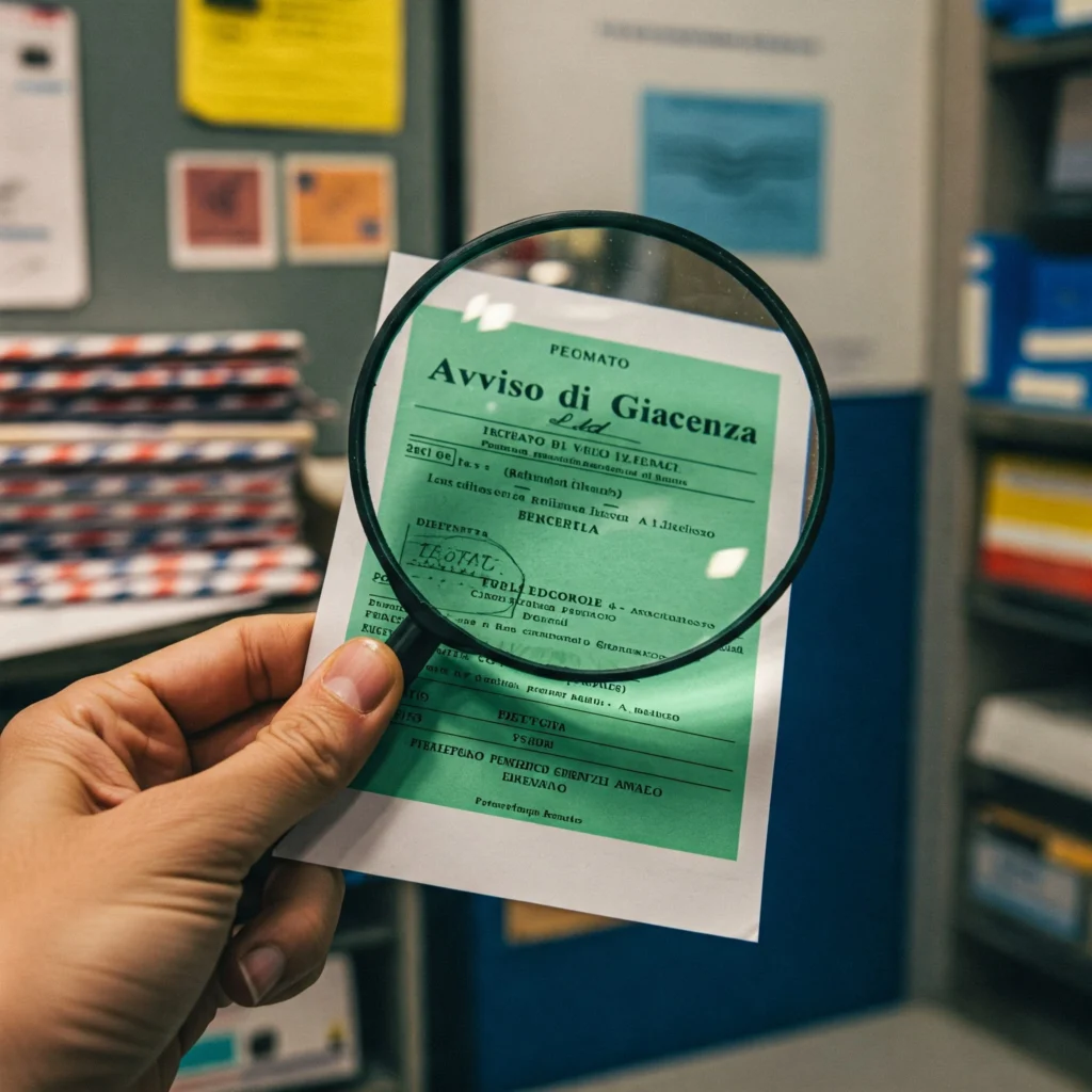 Decodifica Codice Raccomandata: Guida Definitiva per Capire Decodifica codice raccomandata: avviso di giacenza sotto lente d'ingrandimento