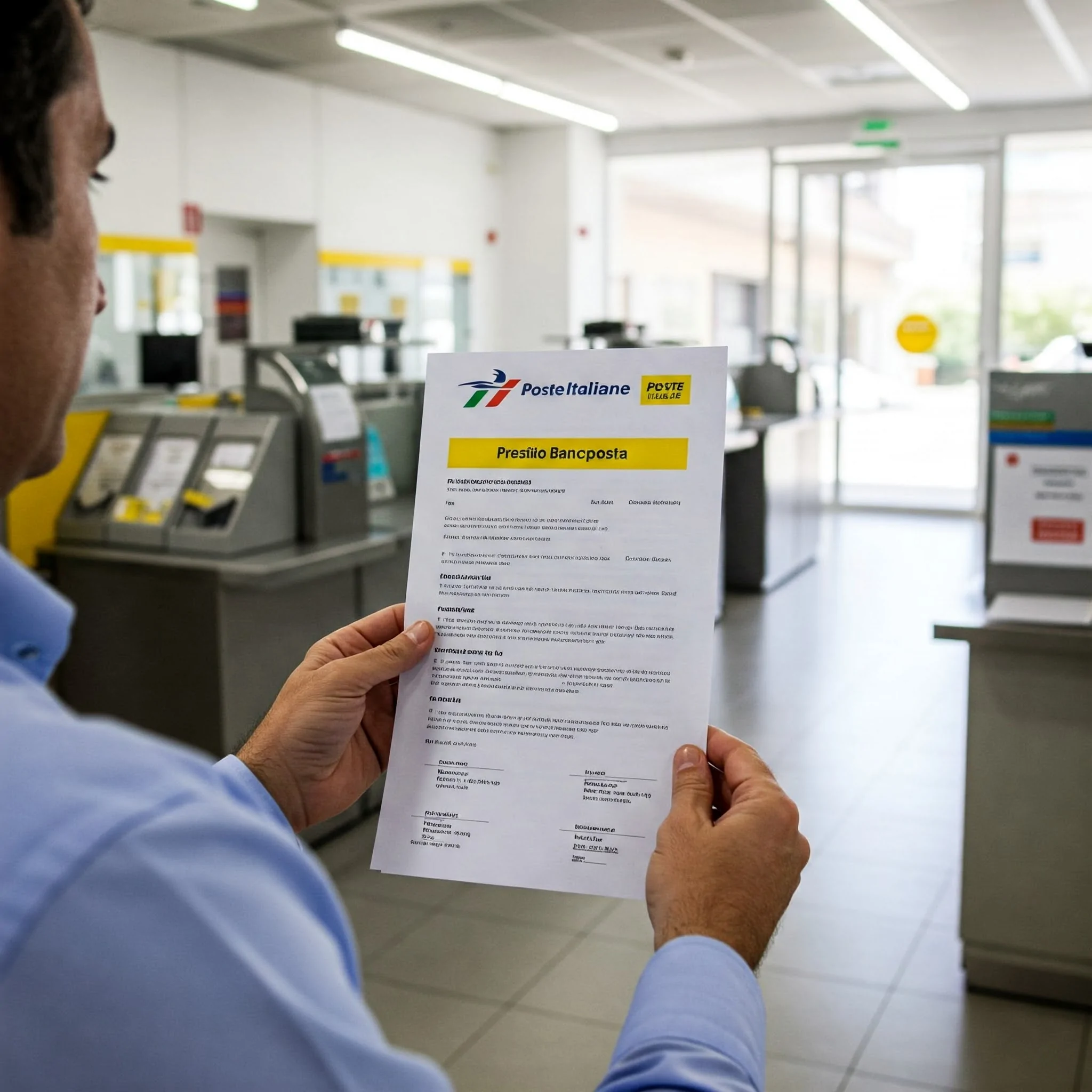 Contratto di prestito 15.000 euro Poste Italiane