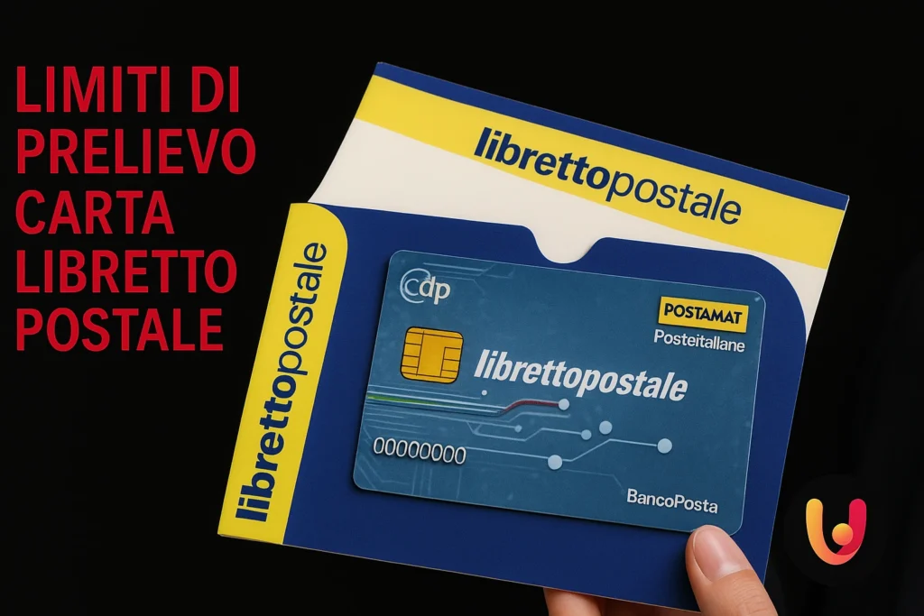 immagine di un libretto postale e della carta libretto postale con una scritta in sovraimpressione "Limiti di Prelievo Carta Libretto Postale"