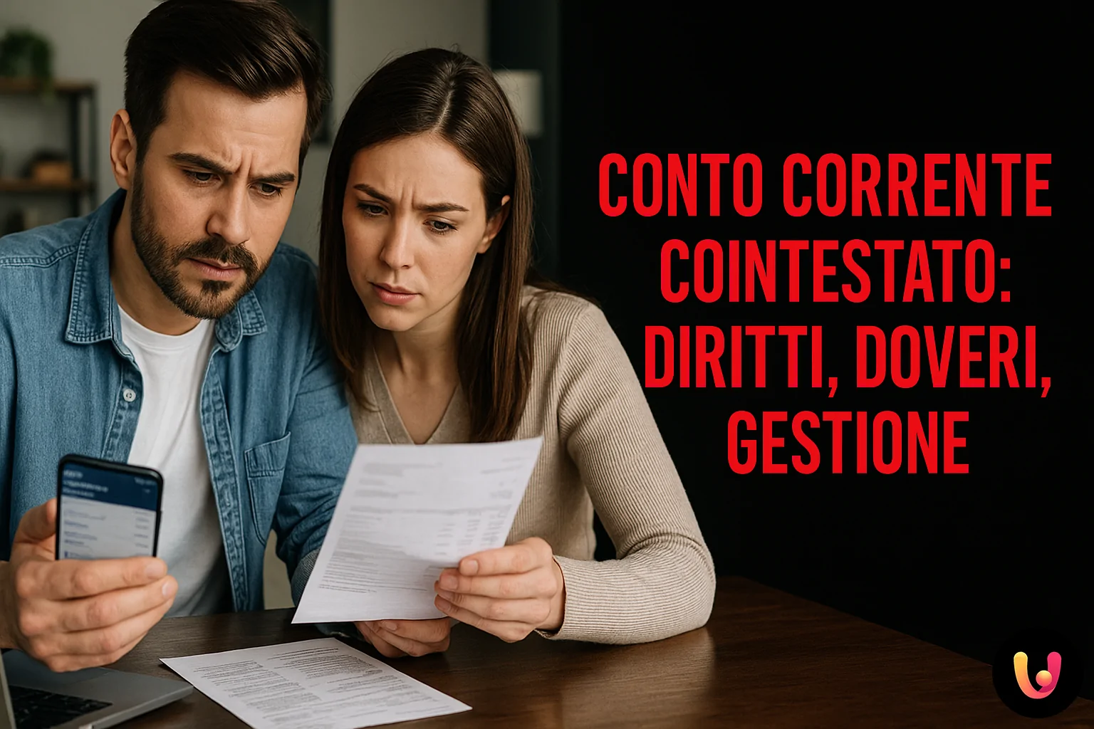 Conto cointestato: tutto quello che devi sapere Due persone consultano insieme i movimenti del conto corrente condiviso