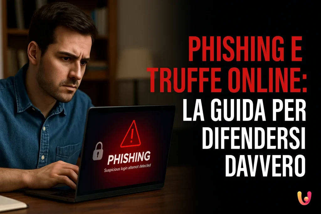 homem ao computador recebe mensagem de phishing