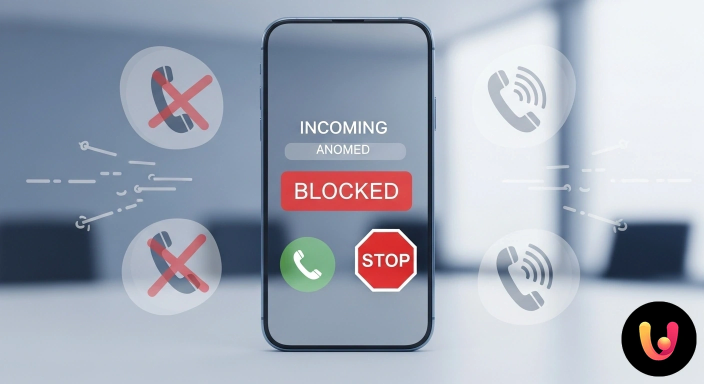 Come bloccare le chiamate spam e i numeri indesiderati Schermata di smartphone che mostra una notifica di chiamata in arrivo etichettata come spam, con l'opzione per bloccare il nu