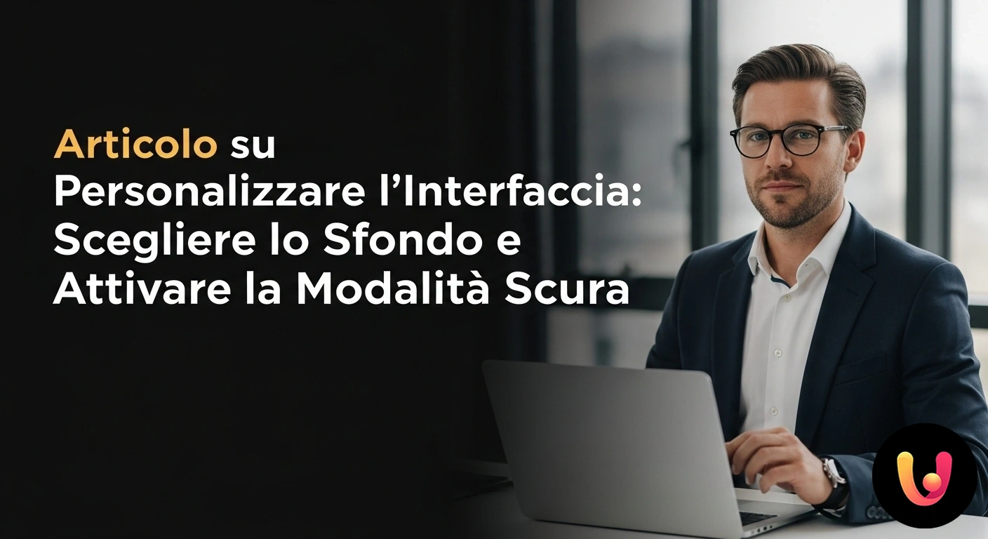 Personalizza la tua interfaccia: guida a sfondi e modalità scura. Interfaccia utente mostrata affiancata nelle versioni chiara e scura, con sfondi diversi a dimostrazione della personalizzazi