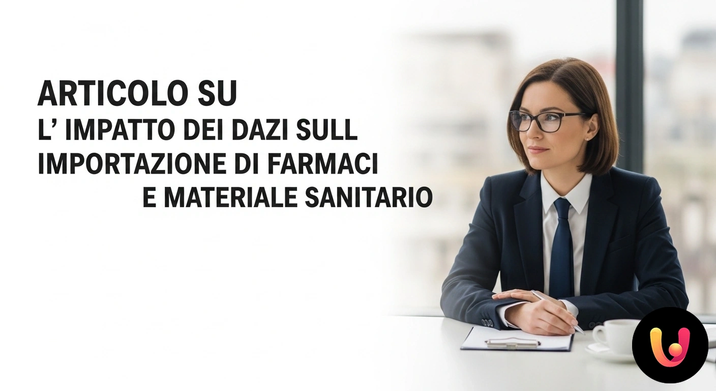 Dazi su Farmaci e Materiale Sanitario: Conseguenze e Analisi Container navale carico di farmaci e materiale sanitario fermo in un porto doganale per l'ispezione relativa ai dazi.