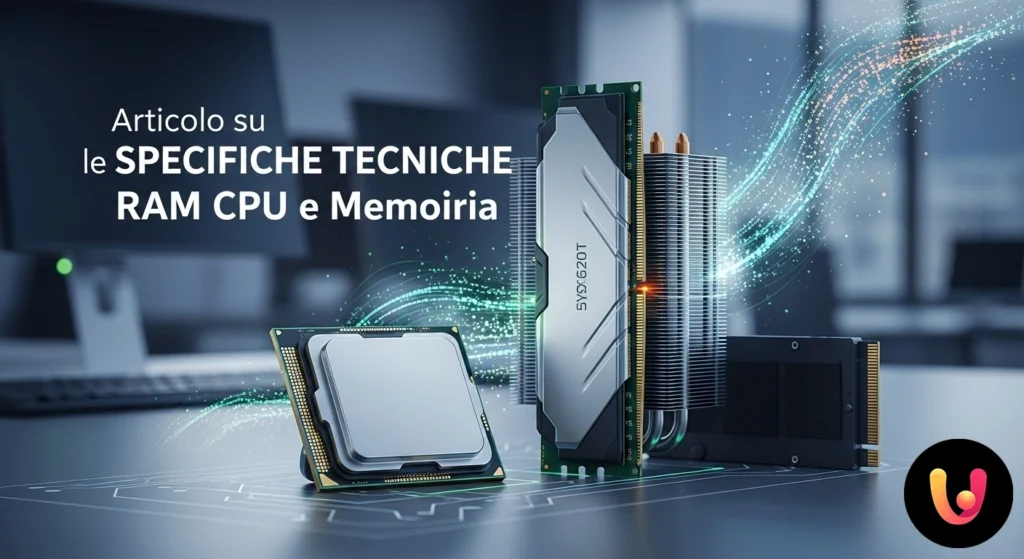 CPU, RAM, Memoria Componenti hardware principali: processore (cpu) inserito nel socket e banchi di memoria ram su una scheda madre.