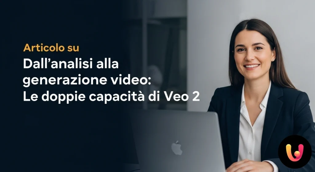 AI interface showing video analysis on the left and new video clip generation from a prompt on the right.