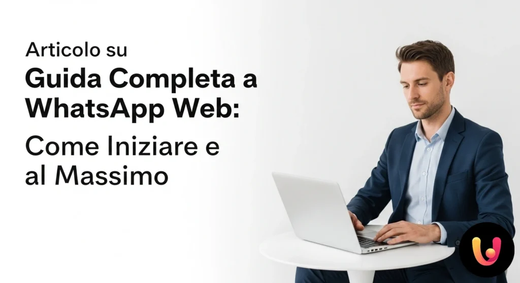 Interfața WhatsApp Web afișată pe un laptop l&acirc;ngă un smartphone care arată codul QR pentru acces