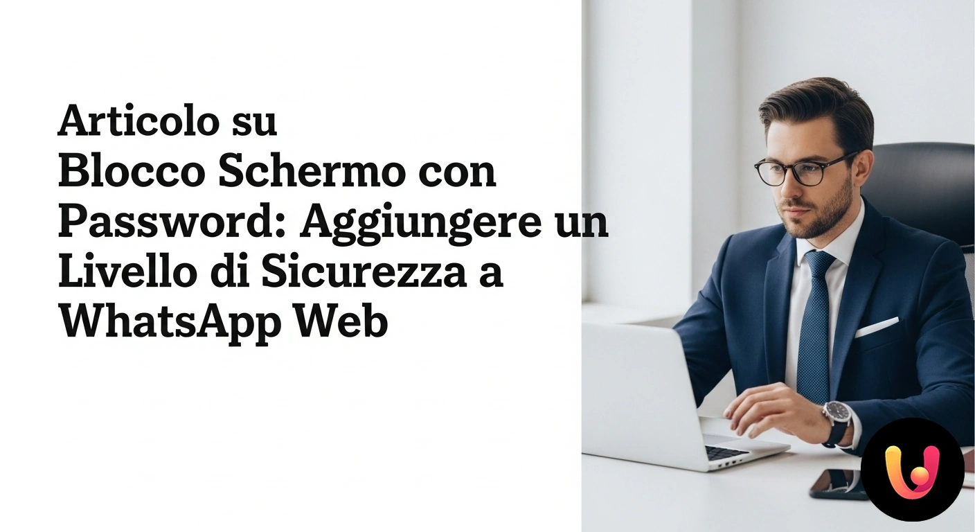 Sicurezza WhatsApp Web: attiva il blocco schermo con password Schermata di inserimento password per accedere alle conversazioni di un account su whatsapp web, illustrando la funzione di s