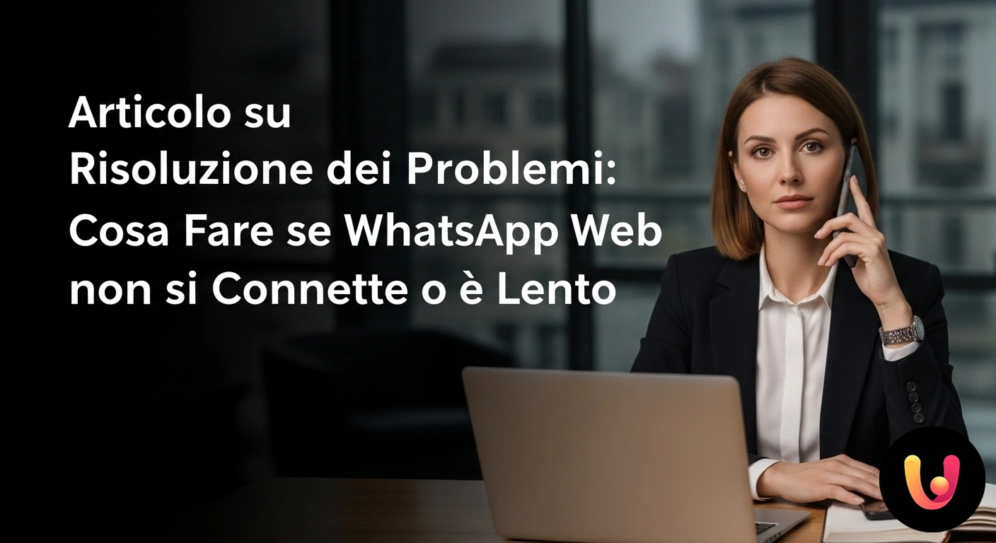 WhatsApp Web non si connette? Guida alla risoluzione dei problemi di connessione e lentezza. Laptop e smartphone che mostrano un errore di connessione durante il tentativo di collegamento a whatsapp web.