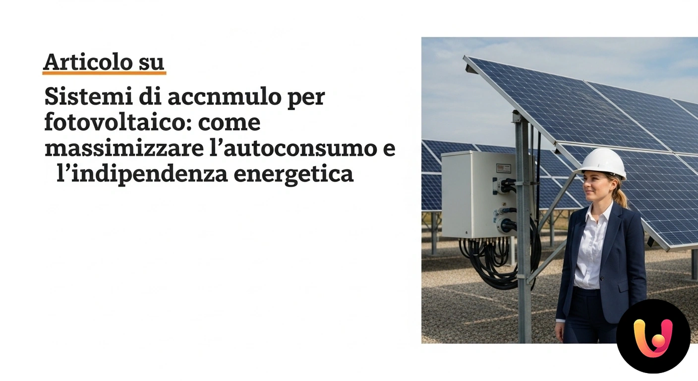 Accumulo Fotovoltaico: Guida a Indipendenza e Risparmio