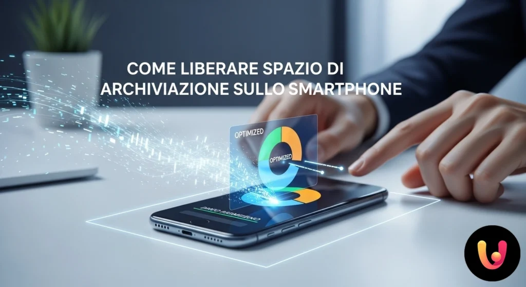 Memoria piena? Libera subito spazio con la nostra guida completa Notifica di avviso 'spazio in esaurimento' visualizzata sullo schermo di uno smartphone.