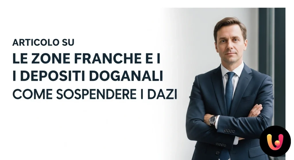 Area portuale con container merci impilati e gru per la movimentazione, a simboleggiare una zona franca.
