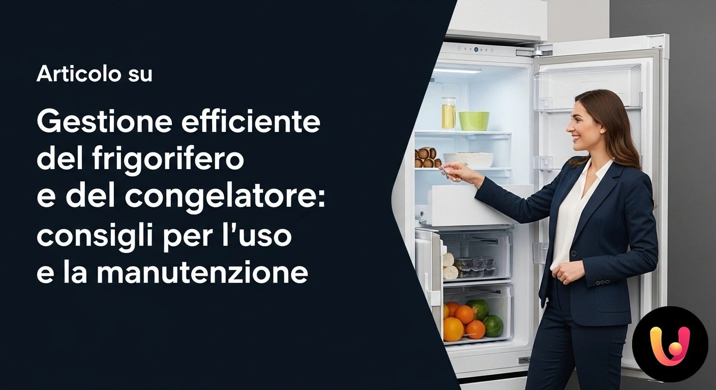 Gestione efficiente del frigo: consigli per uso e manutenzione Persona che ripone contenitori di alimenti freschi in un frigorifero pulito e ben organizzato per una conservazione ottimale.