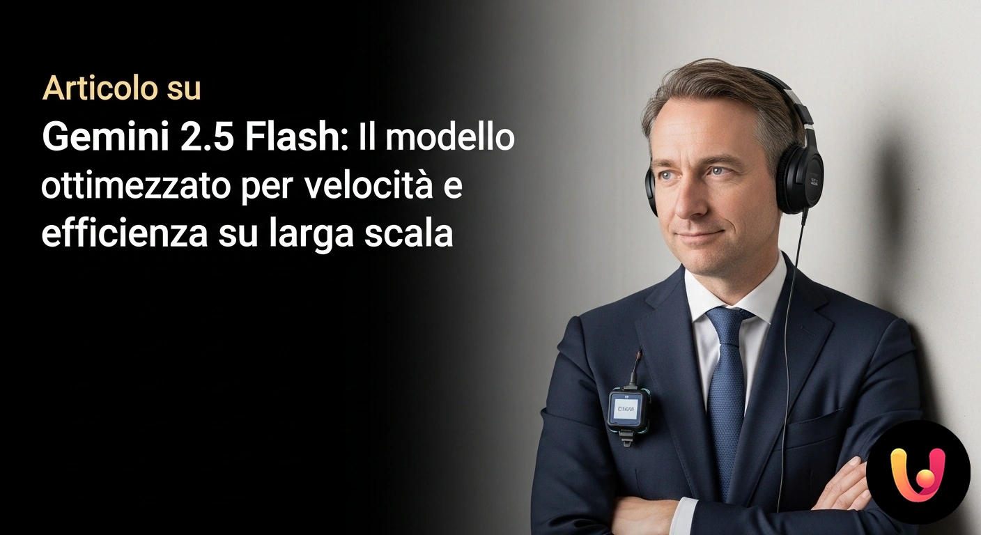 Gemini 1.5 Flash: il modello IA ottimizzato per velocità ed efficienza Rappresentazione astratta di flussi di dati luminosi che si muovono velocemente attraverso una rete neurale stilizzata.