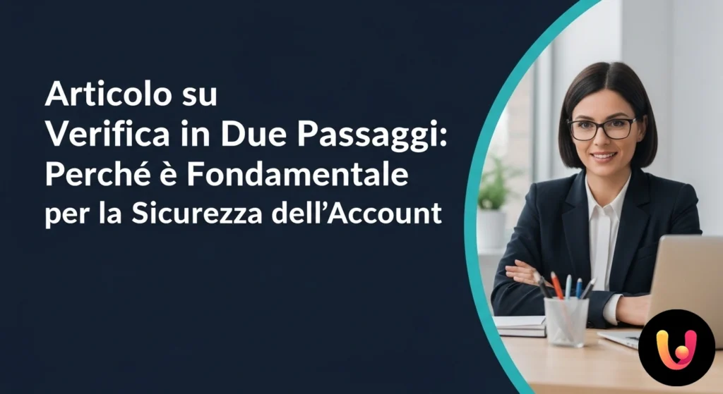 Two-Step Verification: The PIN That Saves Your Account. Schema del processo di verifica in due passaggi: un codice di sicurezza generato su smartphone per completare l'accesso su co