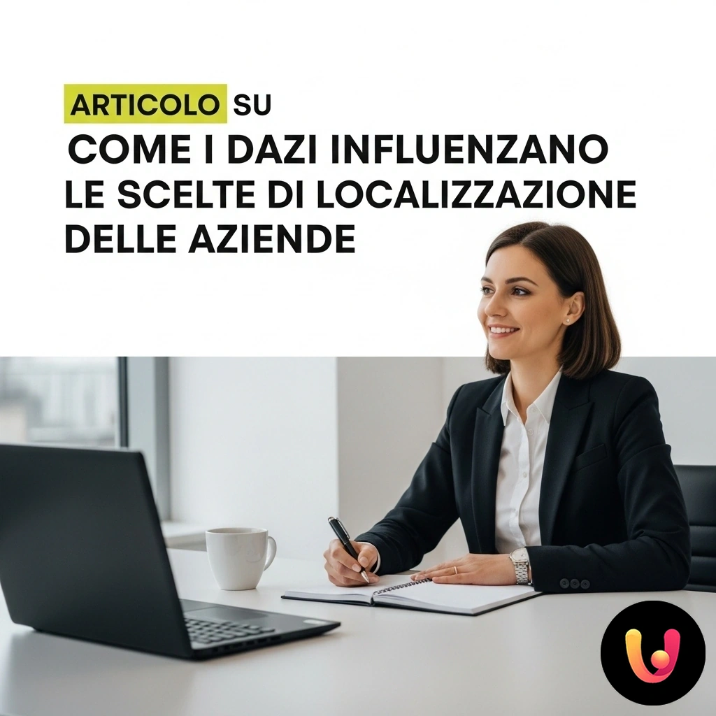 Dazi e Localizzazione Aziendale: l'impatto delle tariffe sul commercio globale. Mappa globale stilizzata con rotte commerciali e navi cargo che deviano il percorso per aggirare barriere tariffarie.