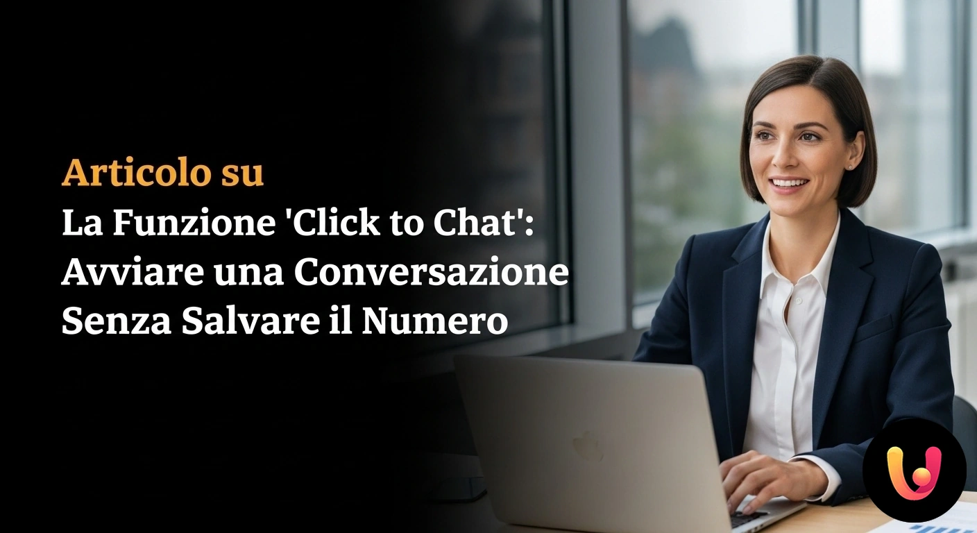 Funzione Click to Chat: avvia una conversazione senza salvare il numero Smartphone che mostra l'avvio di una conversazione su un'app di messaggistica con un numero non salvato nella rubrica dei con