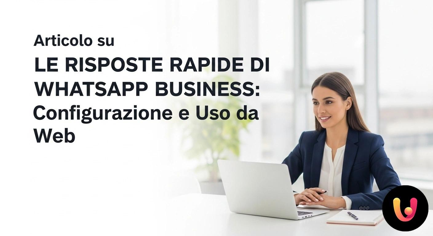 Risposte Rapide WhatsApp Business: Guida all'Uso da Web Interfaccia di whatsapp business web con il menu delle risposte rapide attivato all'interno di una finestra di conversazione.