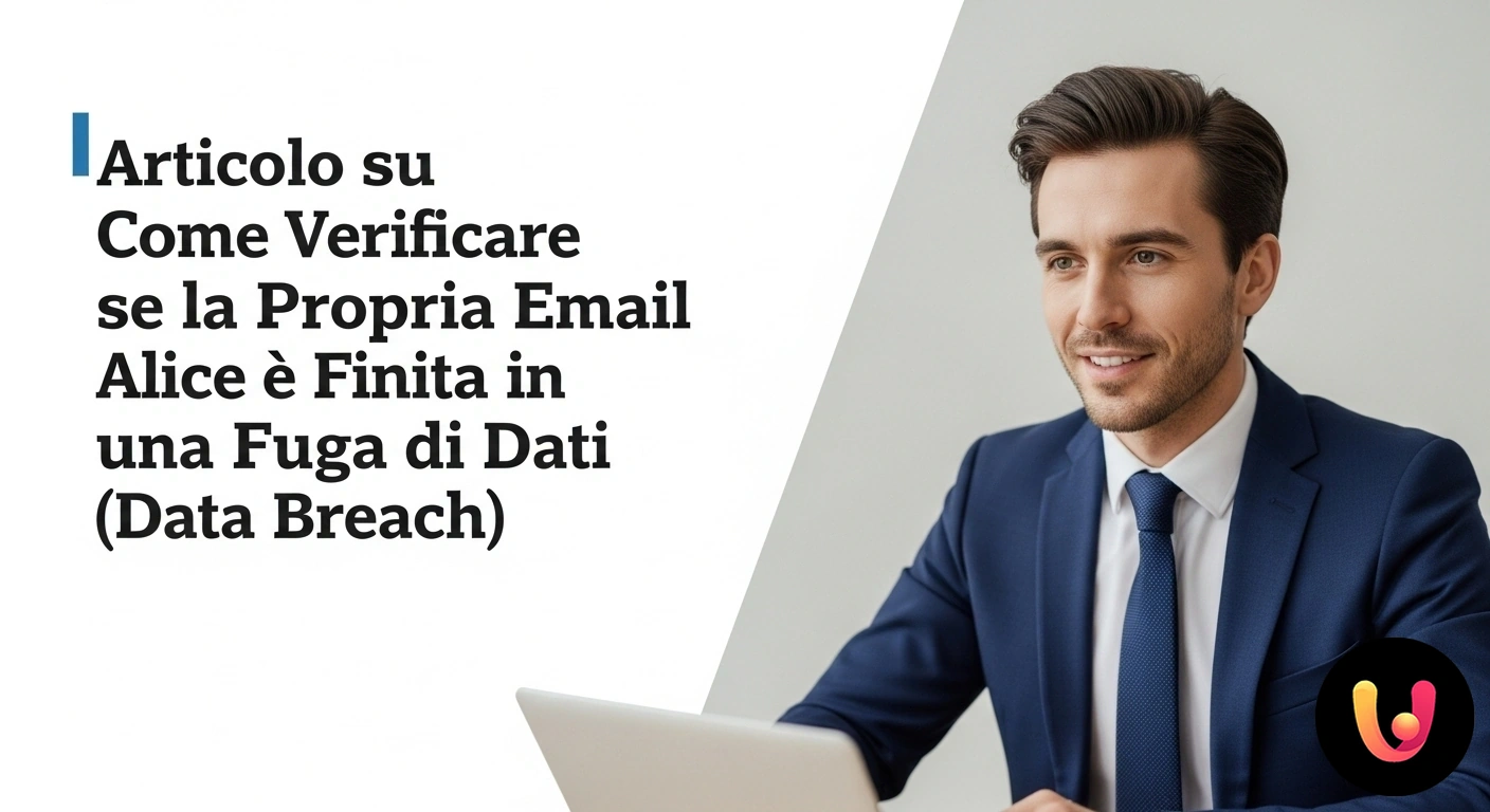 Email Alice a Rischio? Verifica Subito la Sicurezza del Tuo Account. Schermata di accesso email con un simbolo di allerta rosso per rappresentare una violazione della sicurezza dei dati.