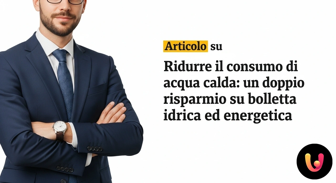 Risparmio acqua calda: taglia la bolletta di luce e gas Mano che regola la temperatura dell'acqua di un rubinetto moderno per ridurre il flusso di acqua calda.