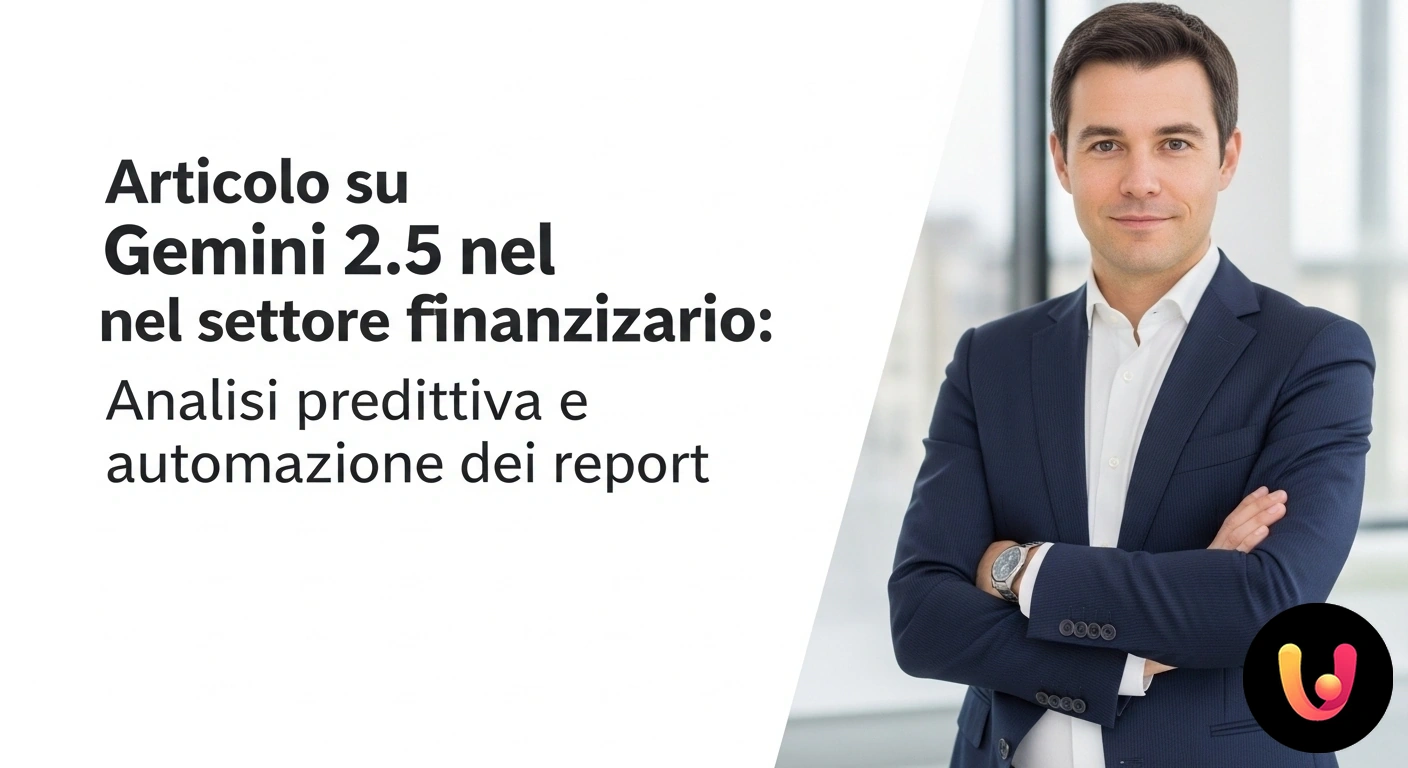 Gemini 2.5: il futuro dell'analisi predittiva nel settore finanziario. Grafici di analisi predittiva generati da intelligenza artificiale che mostrano trend finanziari positivi su un'interfaccia d