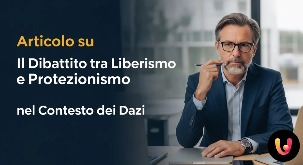 Droits de douane : Salut ou Ruine ? Libéralisme contre Protectionnisme Container merci bloccato da una barriera doganale che rappresenta l'imposizione di un dazio commerciale internazionale.