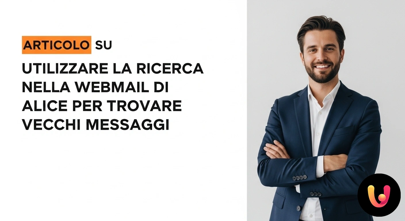 Ricerca Webmail Alice: Trova Subito le Tue Vecchie Email Interfaccia della webmail di alice con la barra di ricerca evidenziata per trovare vecchie email archiviate.