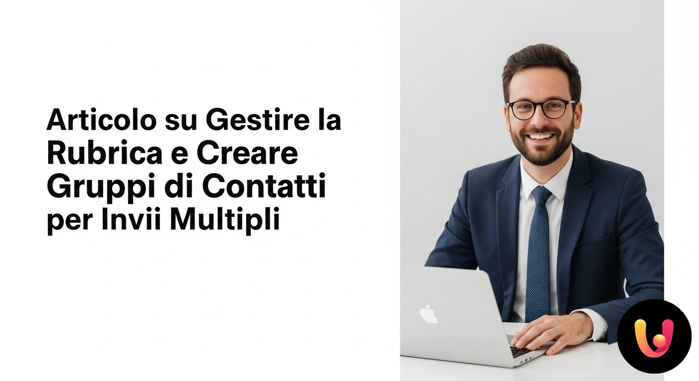 Ottimizza gli invii multipli creando gruppi di contatti personalizzati. Schema di contatti suddivisi in gruppi per una gestione organizzata della rubrica e comunicazioni mirate.