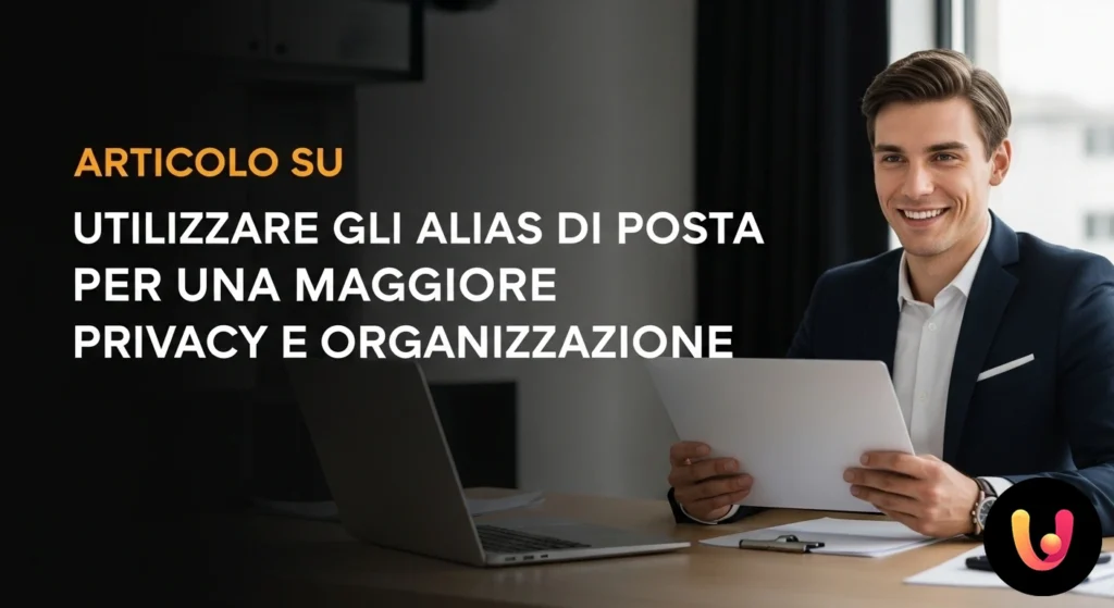 Alias de correo electrónico: la guía para la privacidad y una bandeja de entrada organizada Dirección de correo electrónico central de la que se ramifican varios alias de correo, cada uno con un candado para simbolizar la protección de la