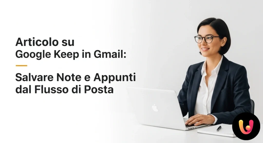 Interfaz de Gmail que muestra el panel lateral de Google Keep utilizado para crear una nueva nota a partir de un mensaje de correo electrónico