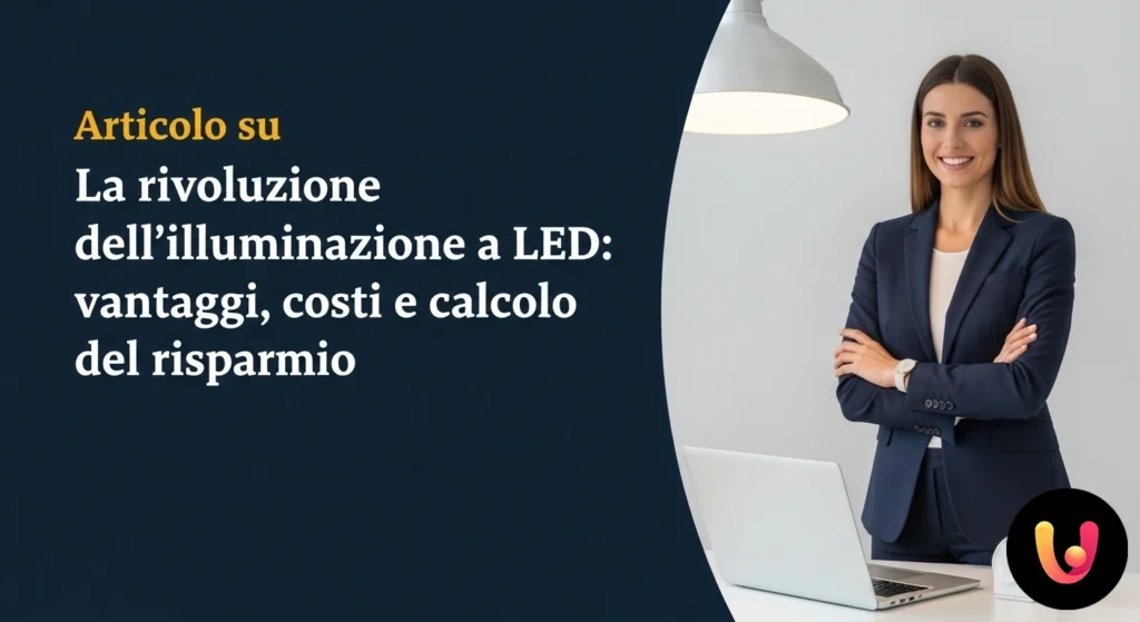 Confronto visivo tra una lampadina tradizionale e una a tecnologia led, affiancate da monete a simboleggiare il risparmio eco