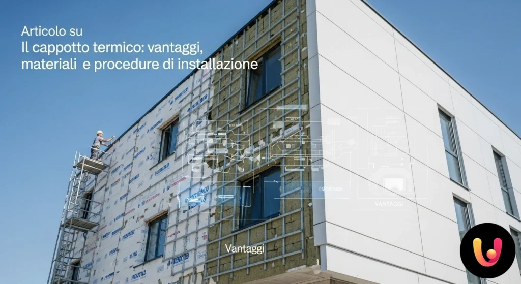 Operaio specializzato installa pannelli isolanti sulla facciata esterna di un edificio per la realizzazione del cappotto term