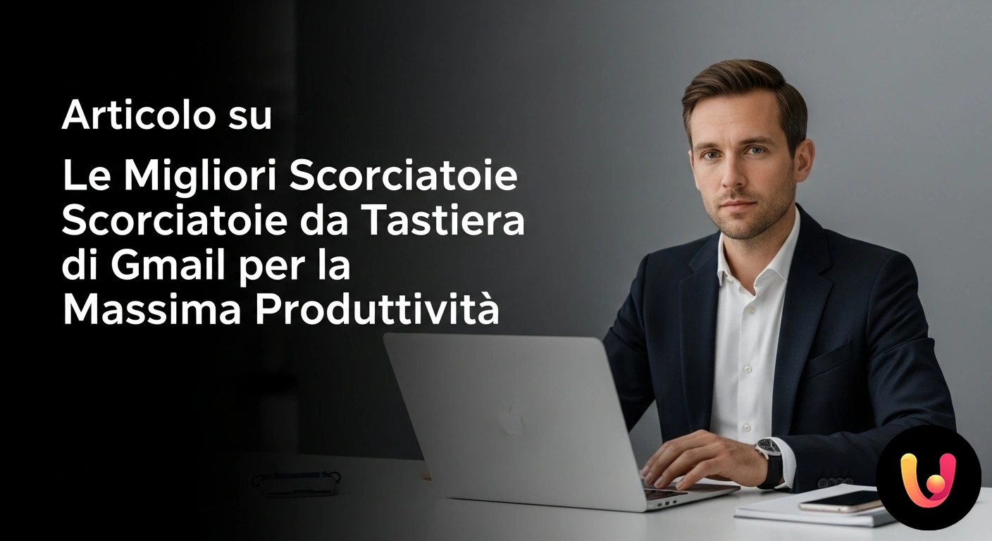 Ottimizza il tuo tempo con le scorciatoie da tastiera di Gmail. Una persona utilizza una scorciatoia da tastiera per comporre una nuova email nell'interfaccia di gmail su un laptop.