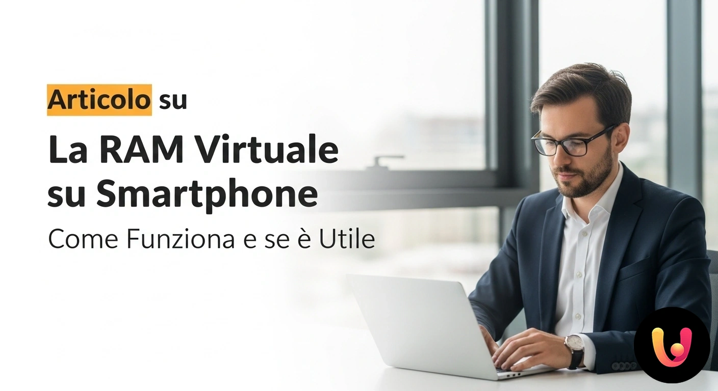 RAM virtuale su smartphone: come funziona l'espansione della memoria. Schema che illustra l'espansione della ram di uno smartphone utilizzando una porzione della memoria di archiviazione interna.