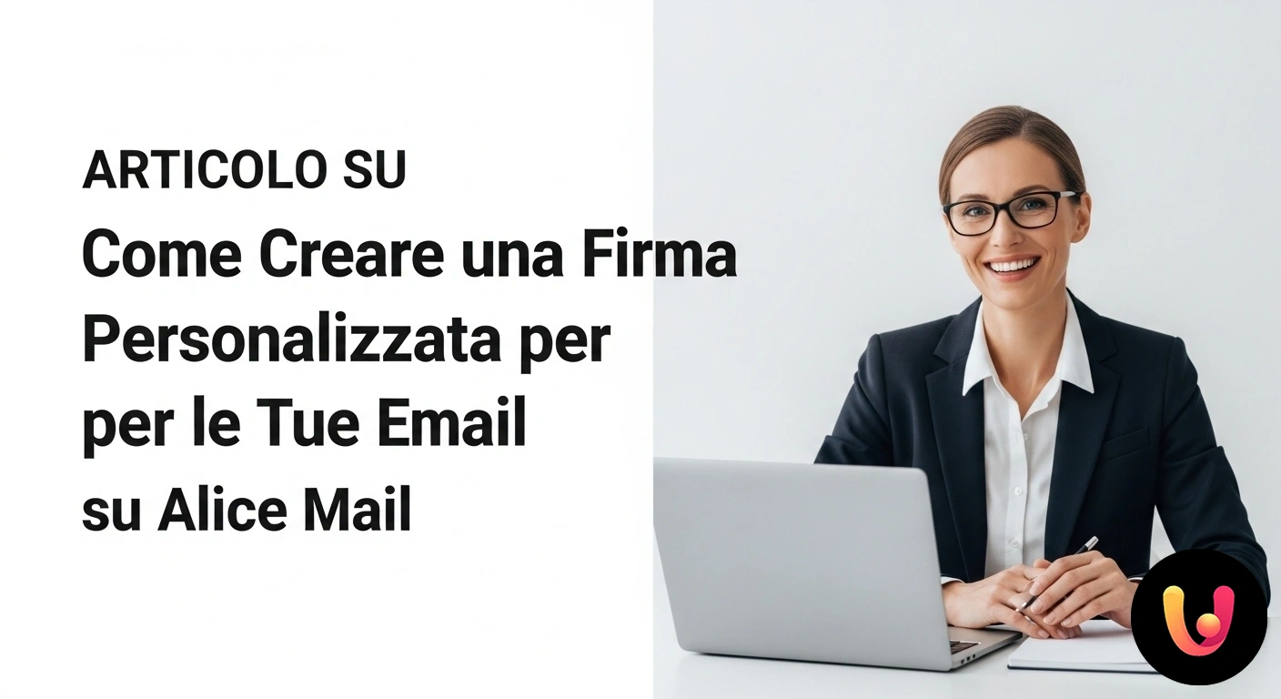 Guida alla creazione di una firma email su Alice Mail Interfaccia utente di alice mail che mostra la sezione delle impostazioni per l'inserimento e la formattazione di una firma t