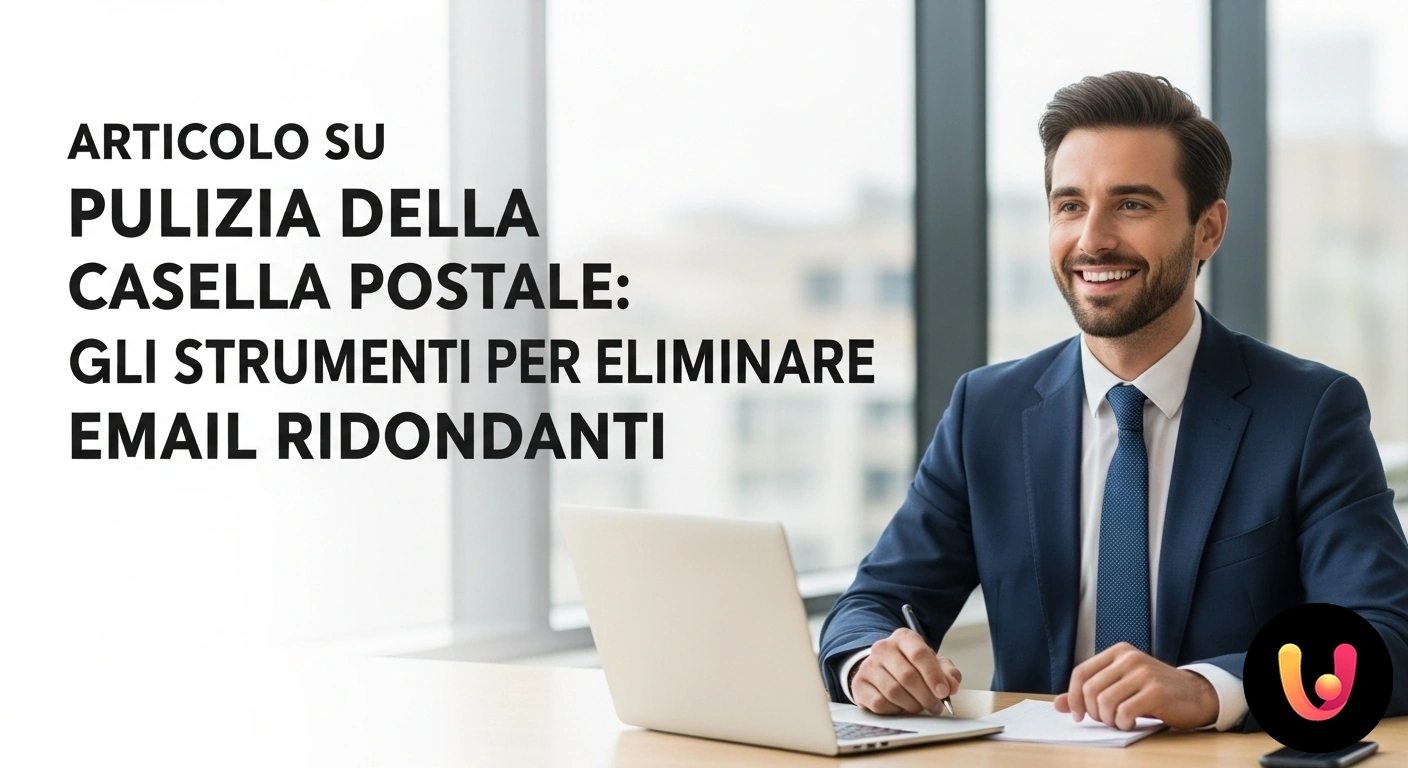 Strumenti efficaci per la pulizia della tua casella postale. Interfaccia di un client email con una lista di messaggi evidenziati e il cursore posizionato sull'icona del cestino.