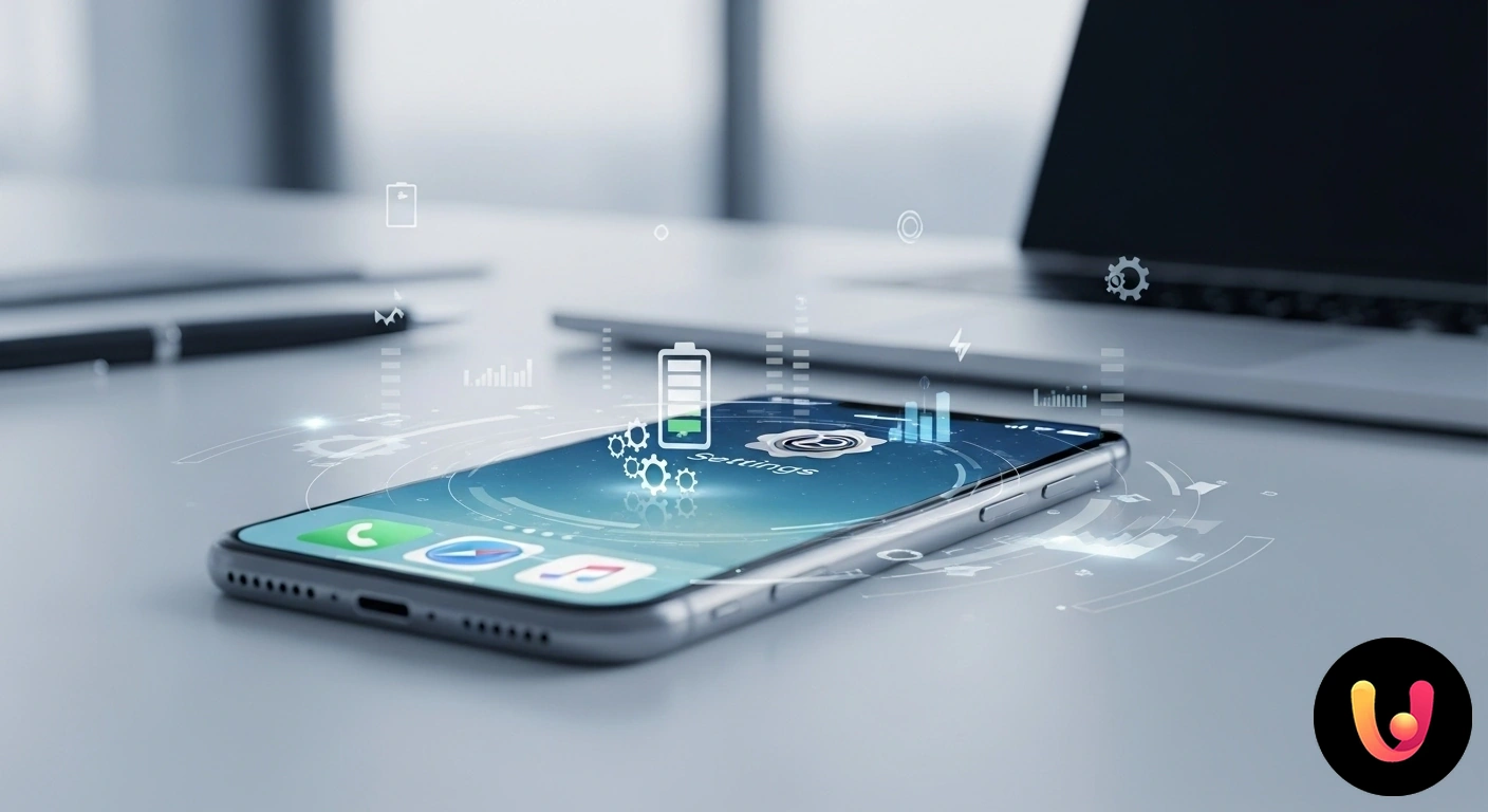 Ottimizza le impostazioni di iOS per risparmiare batteria Schermata delle impostazioni ios che mostra l'opzione 'risparmio energetico' attivata per ottimizzare la durata della batteri