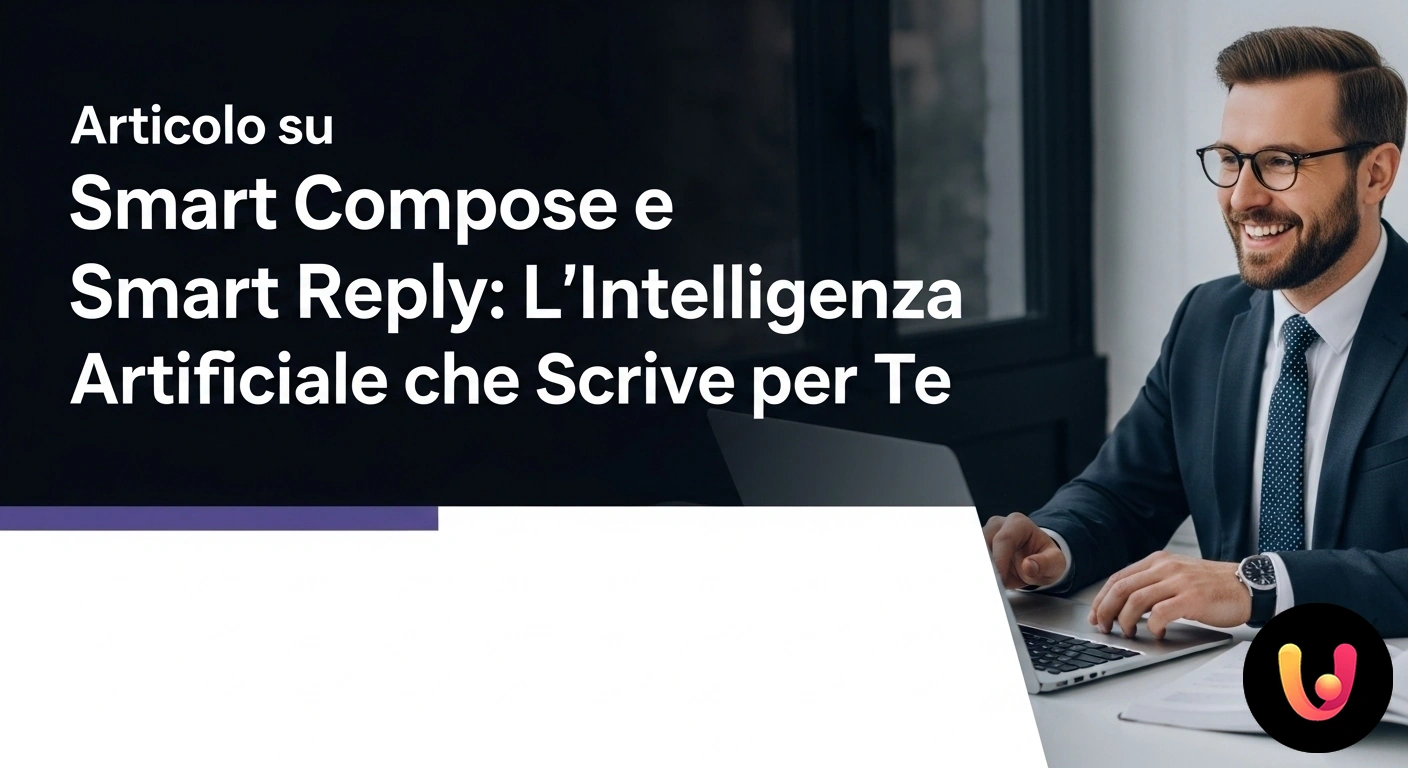 Smart Compose e Smart Reply: l'intelligenza artificiale che scrive per te. Interfaccia di un client email in cui l'intelligenza artificiale suggerisce testo predittivo per completare la frase dell'ute
