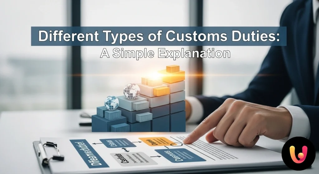 Mappa concettuale che illustra il flusso di merci attraverso le frontiere con icone rappresentanti le diverse tipologie di da