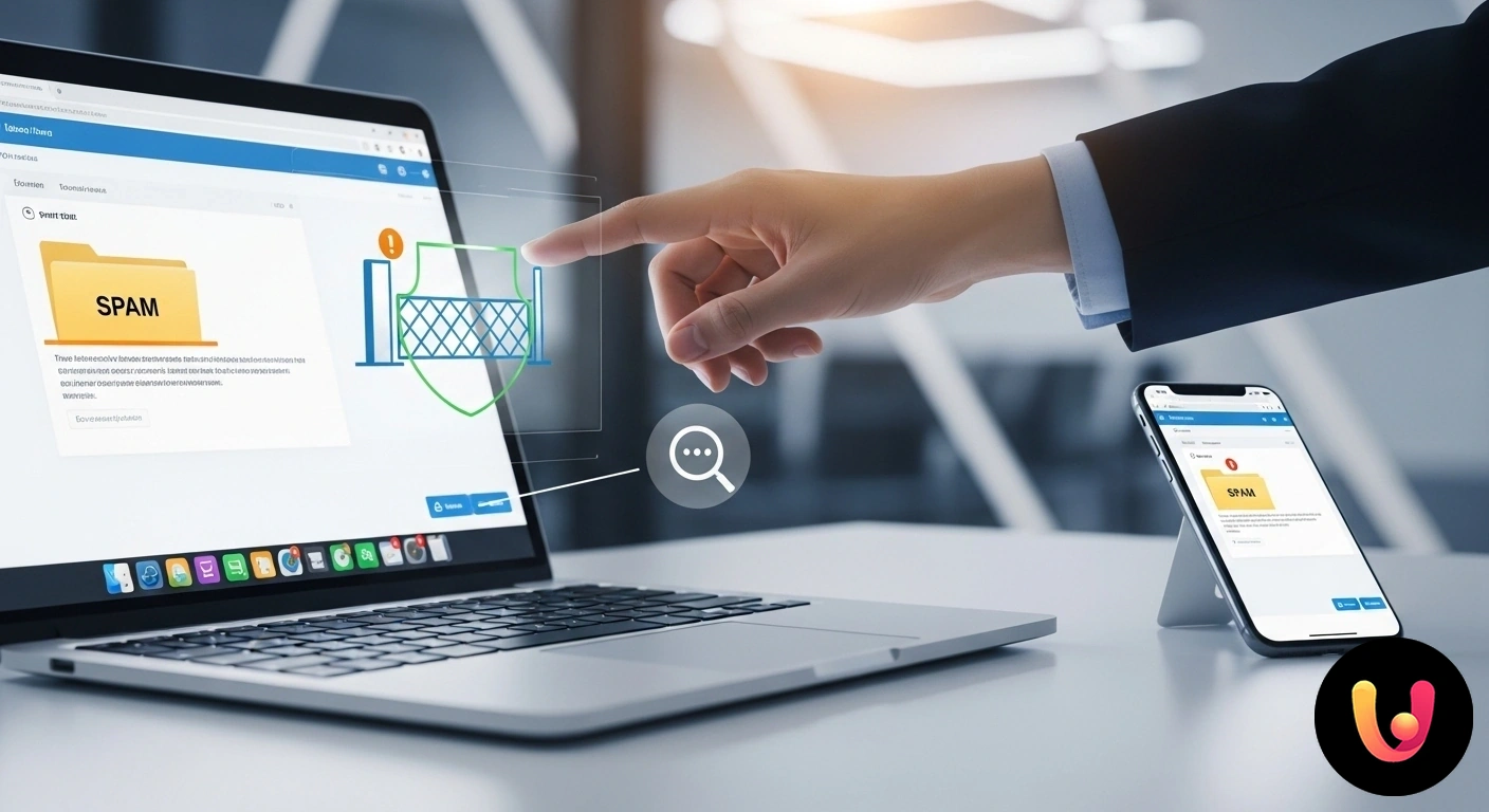 Recupera le tue email importanti finite erroneamente in spam. Interfaccia di un'applicazione di posta che evidenzia un'email legittima all'interno della cartella spam.