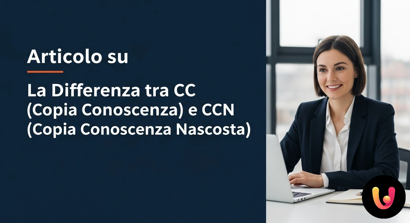 Differenza tra CC e CCN: Guida all'Uso Corretto nelle Email Interfaccia di composizione email con focus sui campi cc (copia conoscenza) e ccn (copia conoscenza nascosta) per evidenziarn