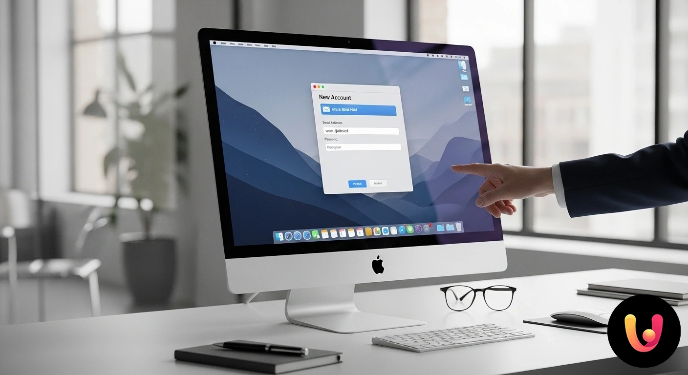Configurare Alice Mail su Mac: la guida passo-passo per Apple Mail. Schermata dell'applicazione mail su mac durante l'aggiunta di un account, con focus sull'inserimento dei dati per alice mail.