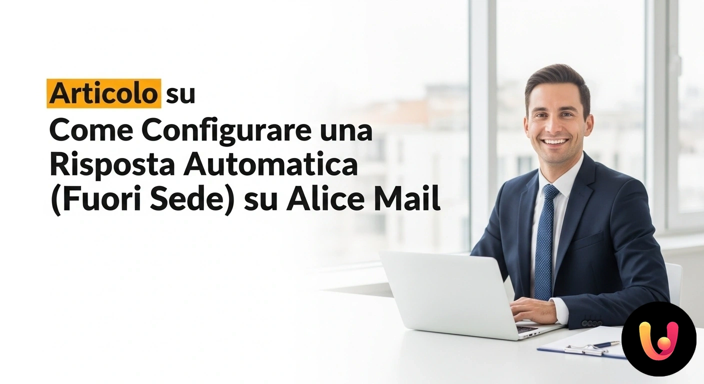 Guida visiva per impostare la risposta automatica su Alice Mail Pannello delle impostazioni di alice mail per l'attivazione e la configurazione del messaggio di risposta automatica.